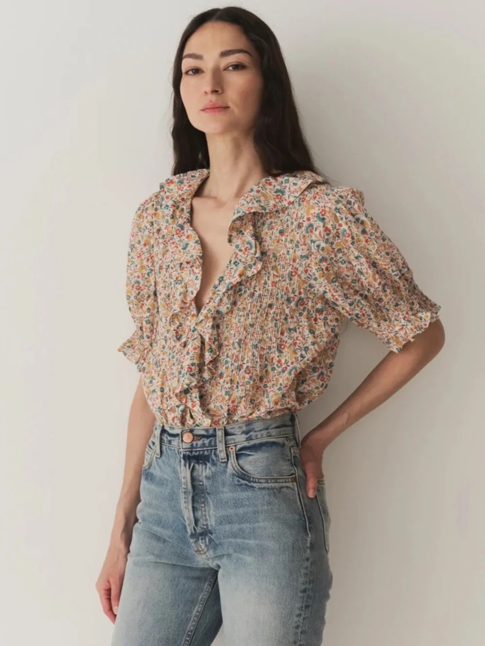 Doen Henri blouse wild clover size L